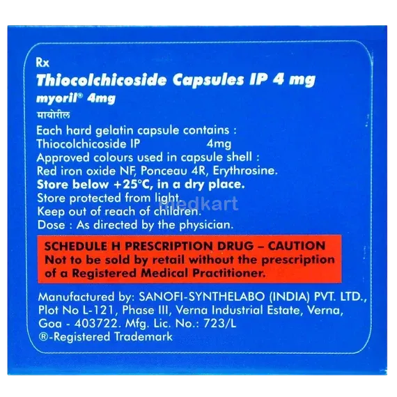 myoril 4mg capsule 10's